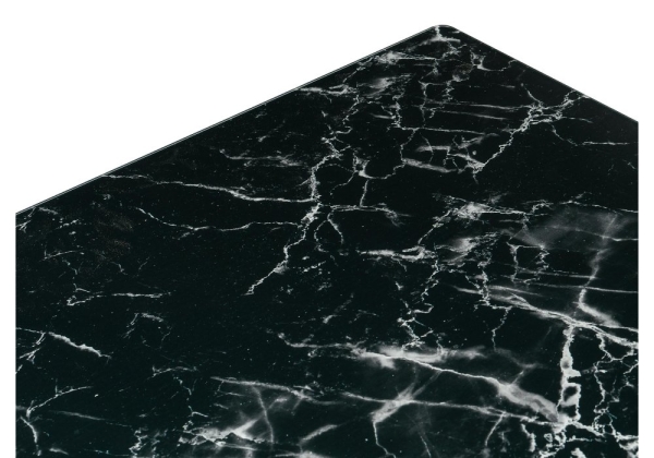 Стол деревянный Иматра черный мрамор, черная шагрень, камень