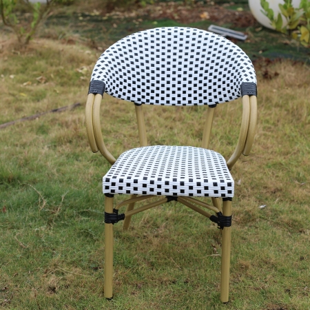 "Грас" плетеный стул из искусственного ротанга, черный