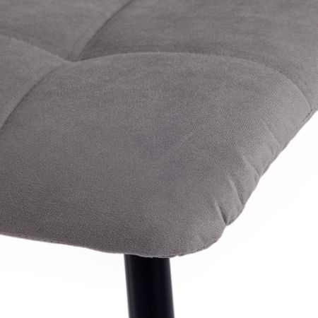 Стул CHILLY MAX велюр и металл, 45х54х90 см, серый 25, черный