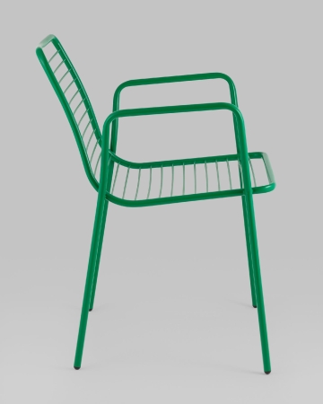 Стул с подлокотниками Дели металл зеленый