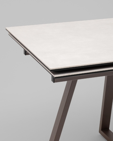 Стол Керас 120-180/80/75, столешница керамика Carmen light grey