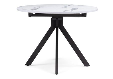 Стол деревянный Бетина мрамор белый, черный