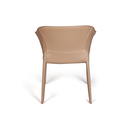 Стул с подлокотниками GIO кожа хаки-тауп