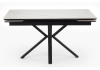 Керамический стол Старлайт 140(200)х80 snow alpin white, черный