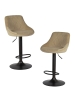 Набор 2 шт Стул барный LOGAN BLACK, мокко велюр (MJ9-9)