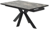 Стол BELLUNO 160 KL-176, итальянская керамика, черный каркас