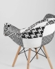 Кресло DSW пэчворк черно-белое