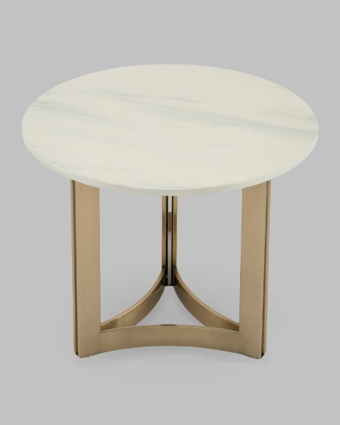 Журнальный столик Кассия 60*60 см светлая керамика