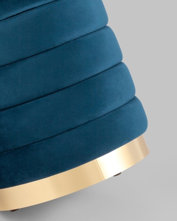 Пуф Франсис с ящиком велюр синий