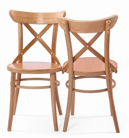 Деревянный стул венский Terra натуральный с твердым сиденьем