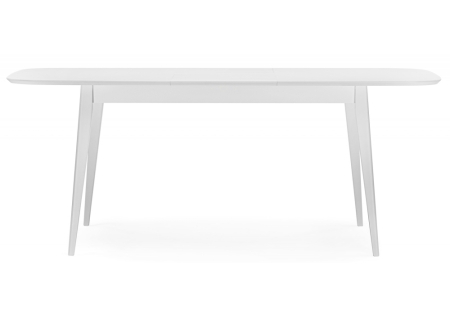 Стол деревянный Адель 145(190)x80 белый матовый