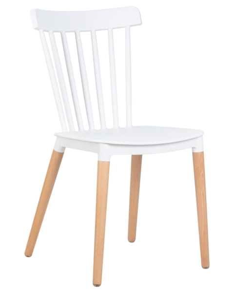 Набор 4 шт Стул обеденный THEO, ножки светлый бук белый (W-02)