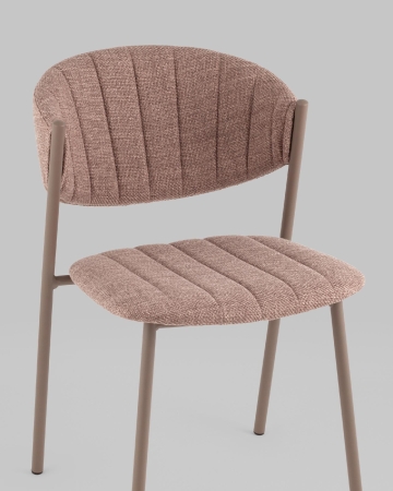 Стул Харпер ткань рогожка капучино каркас бежево-серый матовый