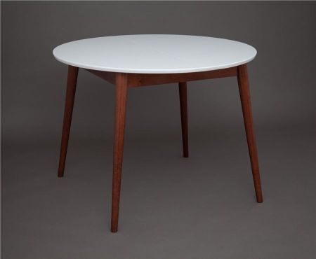 Стол Алиса-1000 белый, темный раздвижной