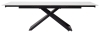 Стол LIVORNO 180 MATT WHITE MARBLE SINTERED STONE, BLACK