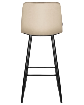 Стул барный NICOLE черные матовые ножки, мокко велюр 108-104