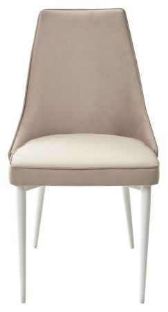 Стул NEPAL-P латте #25 велюр, белый каркас