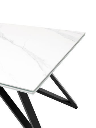 Стол обеденный Канкун раскладной 140-180*90 керамика белый