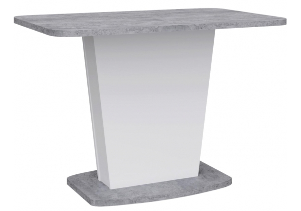 Стол деревянный Комфорт цемент светлый, белый