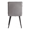 Стул обеденный Sweet серый, флок и металл, мягкое сиденье, без подлокотников