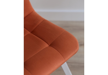 Стул на металлокаркасе Чилли терракотовый, белый