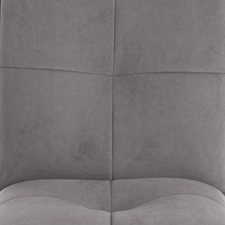 Стул обеденный Sweet серый, флок и металл, мягкое сиденье, без подлокотников