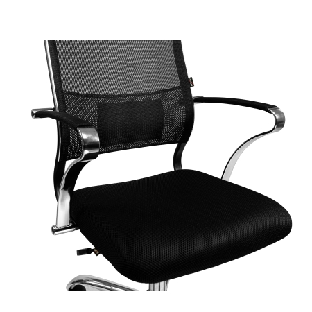 Кресло ErgoLife Sit Air M3-290K топган, стальное хромированное основание с овальным сечением лучей