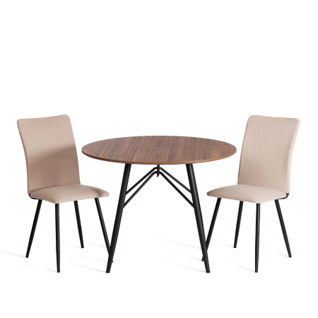 Стул обеденный La Rousse бежевый велюр