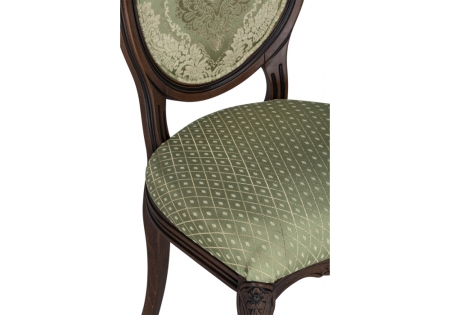 Стул деревянный Инои ткань нефрит, ромб, миланский орех старение