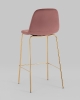 Стул барный Валенсия SN велюр пыльно-розовый золотые ножки 2 шт.