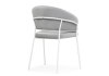 Стул на металлокаркасе Лео серый brandy light 22, белый