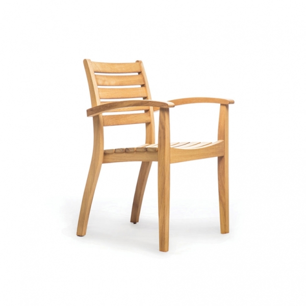 Кресло деревянное с подушкой WArt Stock светлое дерево