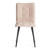 Стул обеденный Bari бежевый, ткань и металл, мягкое сиденье, без подлокотников Стул обеденный Bari бежевый, ткань и металл, мягкое сиденье, без подлокотников