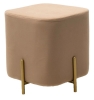 Пуф для гостиной OTTO велюр velutto 05, бежевый, золотой каркас