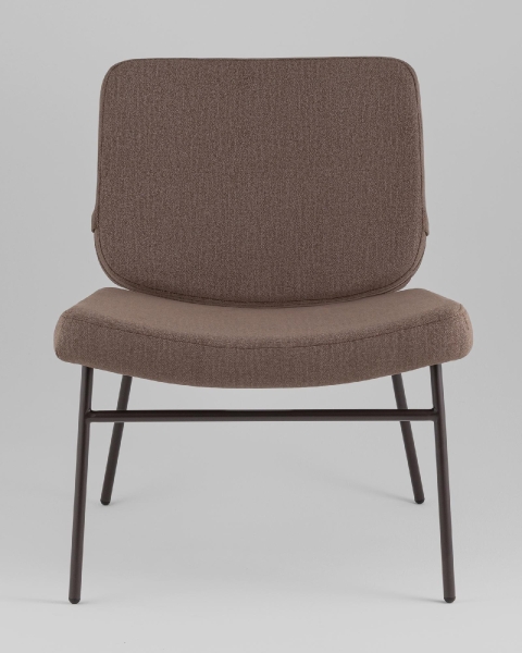 Кресло Эбигейл велюр коричневый, каркас серо-коричневый