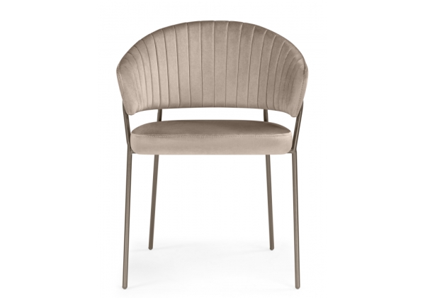 Стул на металлокаркасе Лео светло-коричневый (H-61), коричневый