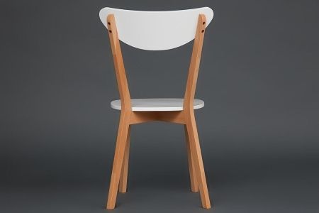 Стул жесткое сиденье MAXI (Макси) белый, натуральный
