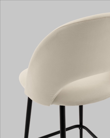 Стул полубарный Меган SN велюр бежевый