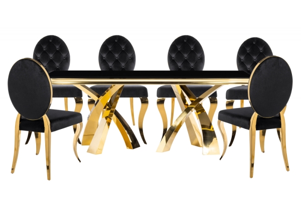 Обеденная группа Иге black, gold