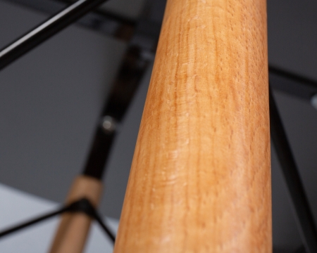 Стол обеденный CHELSEA`80, ножки светлый бук, столешница темно-серый (GR-04)