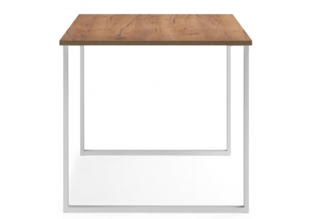 Стол деревянный Лиман 140 x 80 дуб крафт золотой, белый матовый