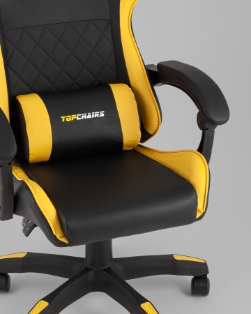 Кресло спортивное TopChairs MG-7043 черно-желтый фото в интернет-магазине Stoolmarket