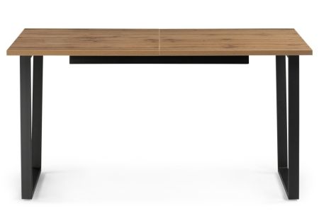 Стол деревянный Лота Лофт 140*25 мм дуб вотан, матовый черный
