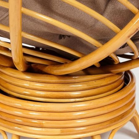 Кресло-качалка &quot;PAPASAN&quot; w 23 и 01 B с подушкой, мед, экошерсть коричневый, 1811-5