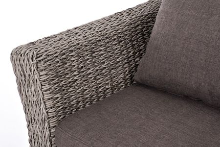 Лаунж-зона "Капучино" из искусственного ротанга (гиацинт), цвет серый