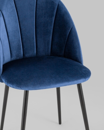 Стул Логан NEW велюр синий 2 шт