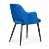 Стул с подлокотниками William бархат синий кобальт