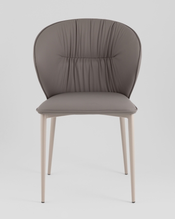 Стул обеденный Deia серая экокожа серые ножки 2 шт.