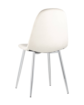 Стул Валенсия велюр кремовый хромированные ножки