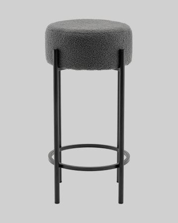 Стул барный Беккет букле темно-серый